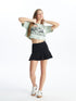 LC Waikiki Women's Waist Zipper Plain Skirt with Shorts
